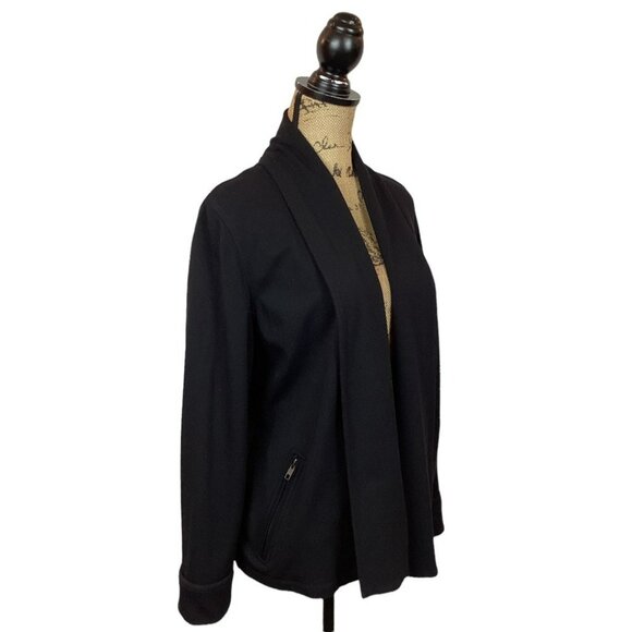 Eileen Fisher Womens Black Viscose & Nylon Blazer Medium - Picture 6 of 9